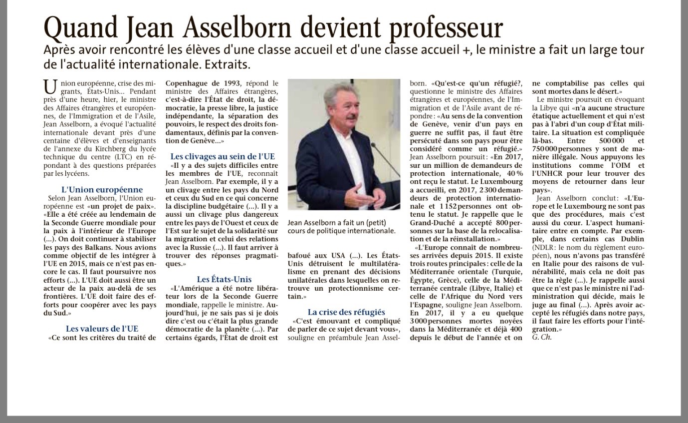 2018 03 05 Visite M. Asselborn Quotidien epaper 1